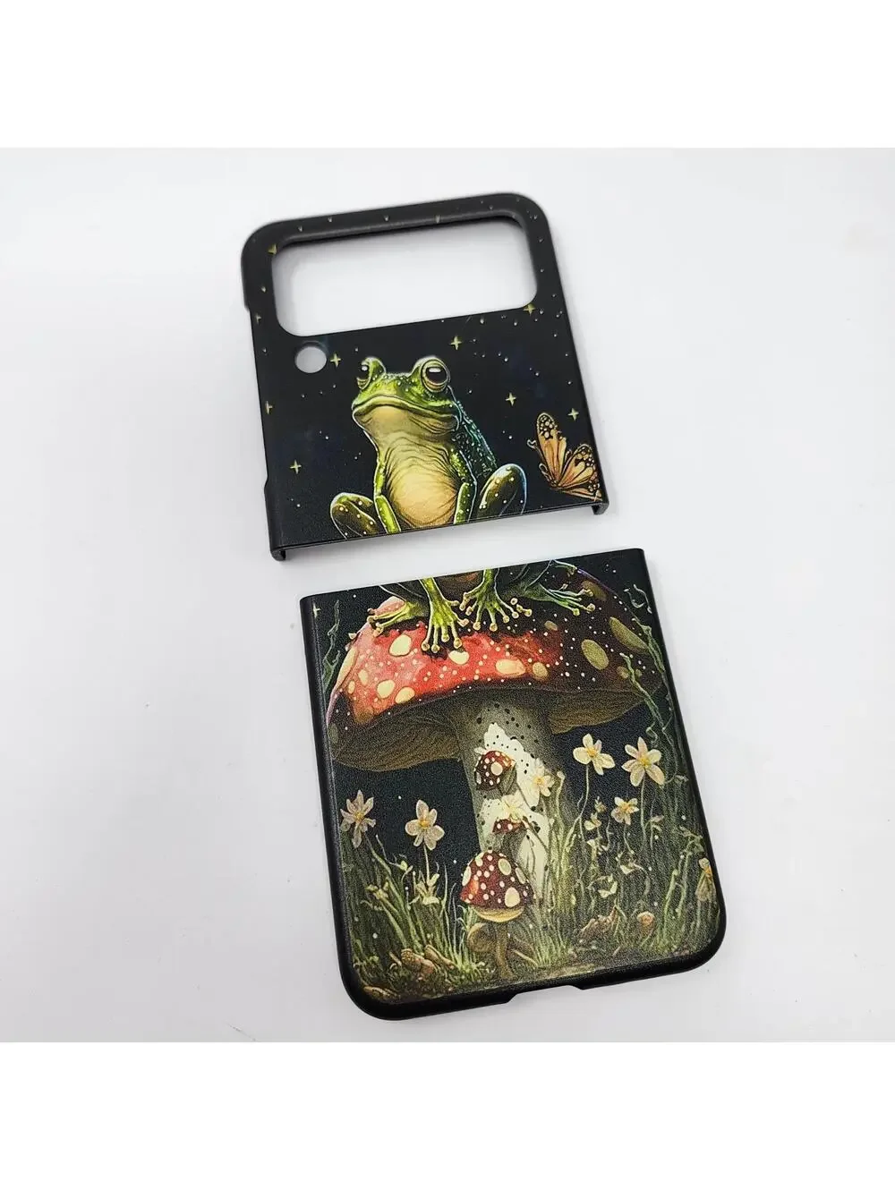 Samsung Z Flip 4 Case Frog Mushroom Protective Cover Cute Phone Accessory